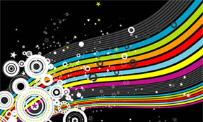 Rainbow and circles